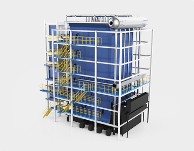 DHL燃生物质角管热水锅炉